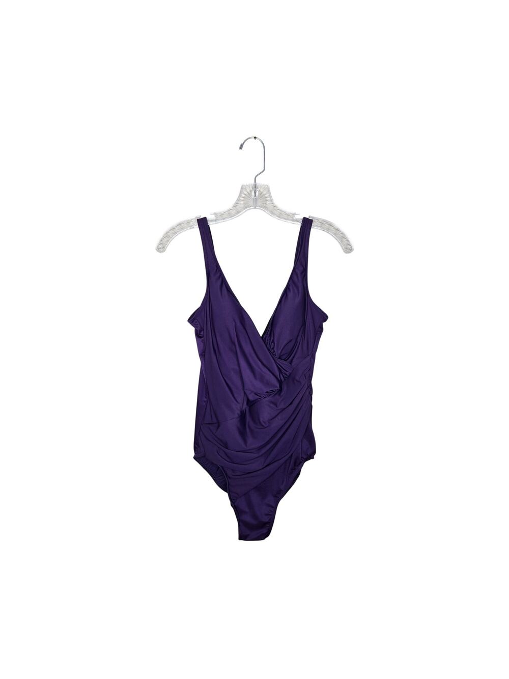 MIRACLESUIT One Piece Ruched Swimsuit Purple